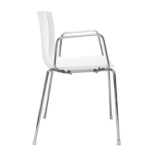 Chair Catifa white, armrests - 