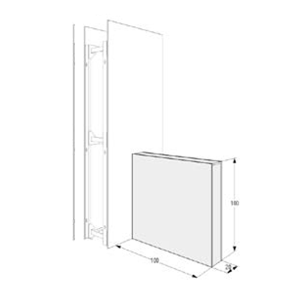 Low Wall Divider, H100 W100 D10 - without wall element