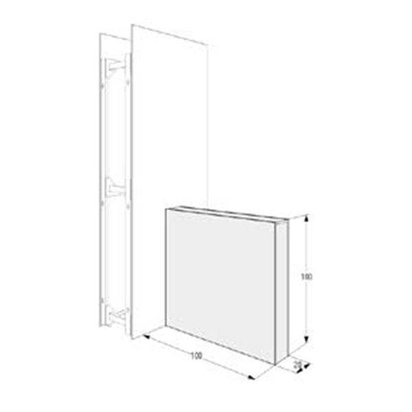 Low Wall Divider, H100 W50 D10 - without wall element